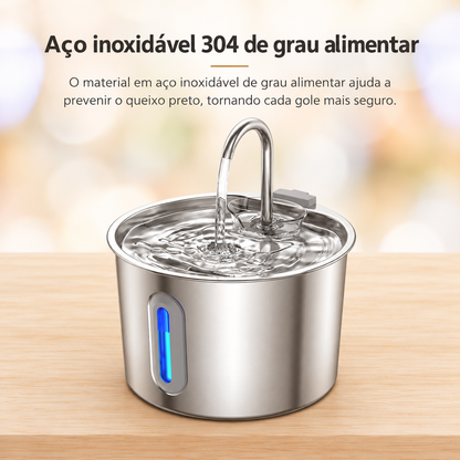 Fonte de Água Inox para Gatos 2,2 L