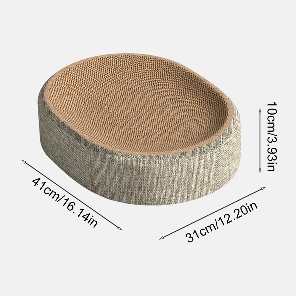Arranhador Oval de Sisal e Cama para Gatos