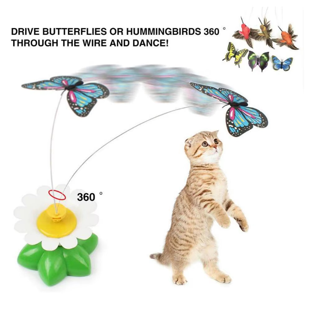 Electric Butterfly Cat Toy Shake Rotating Flying Automatic Humming Bird