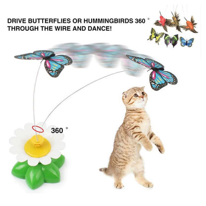 Electric Butterfly Cat Toy Shake Rotating Flying Automatic Humming Bird