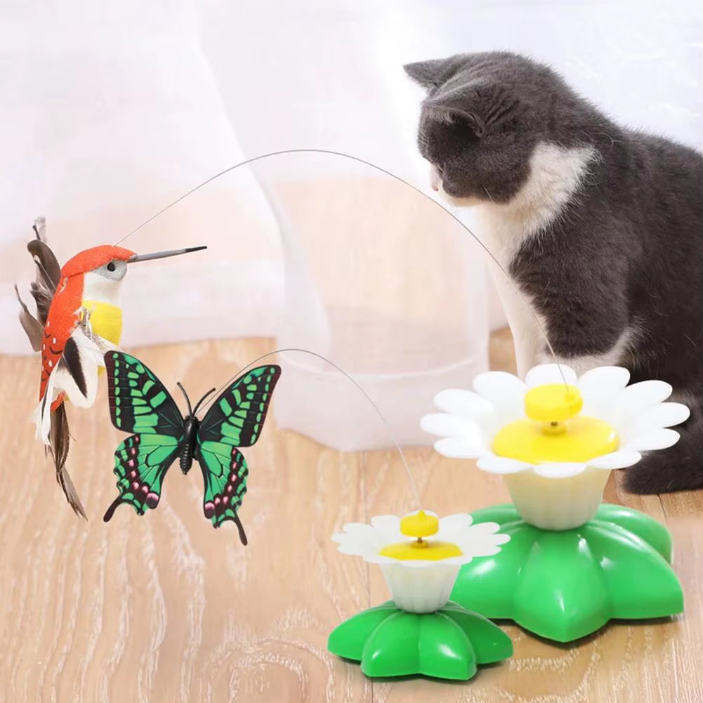 Electric Butterfly Cat Toy Shake Rotating Flying Automatic Humming Bird